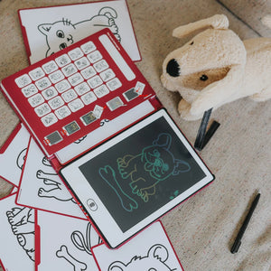 Grafický tablet pro kreslení se šablonami Kidydraw Mini – Domácí zvířata