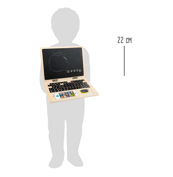 Dřevěný laptop s magnetickou tabulí (78 magnetů)