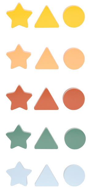 Montessori třídící hra - s kleštěmi (5 misek, 15 prvků)