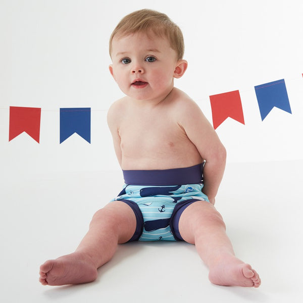 Pleny na plavání Happy Nappy 12–24 měsíců Velryby (XL)