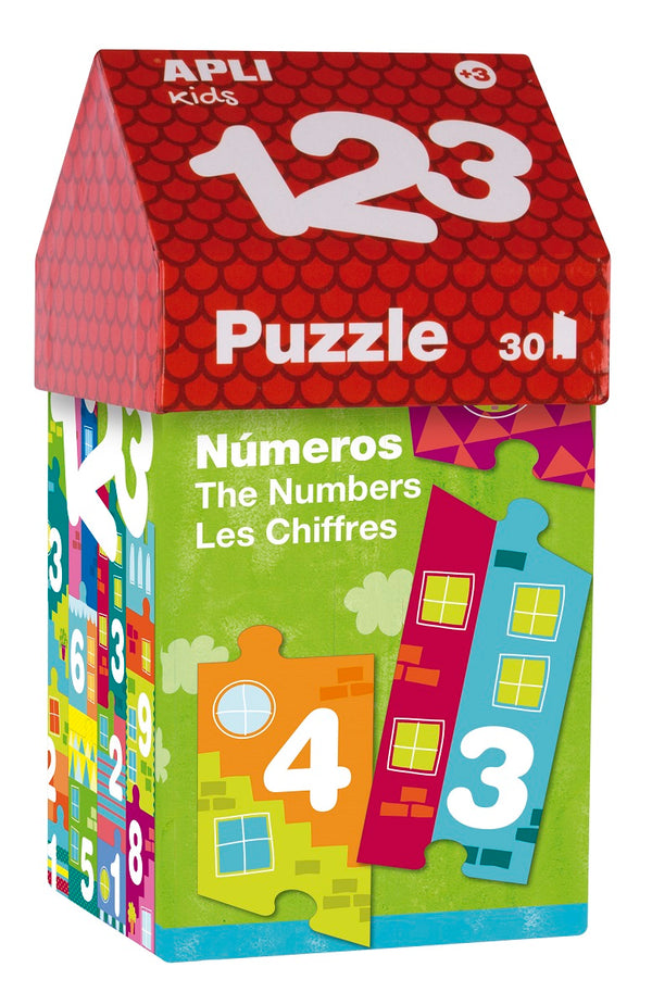 Puzzle im Kartonhaus – Zahlen 3+ - Tublu.de
