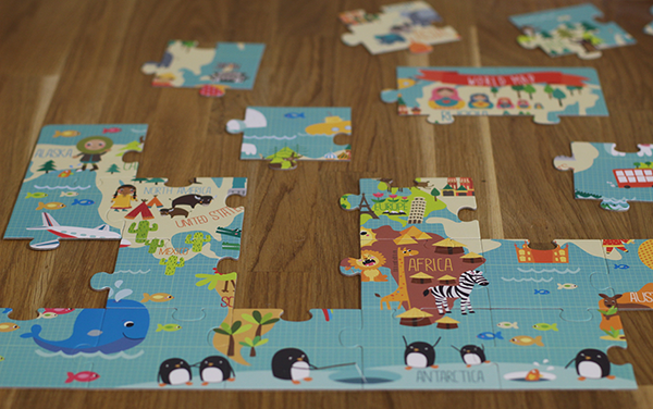 Puzzle XL – Weltkarte 3+ - Tublu.de