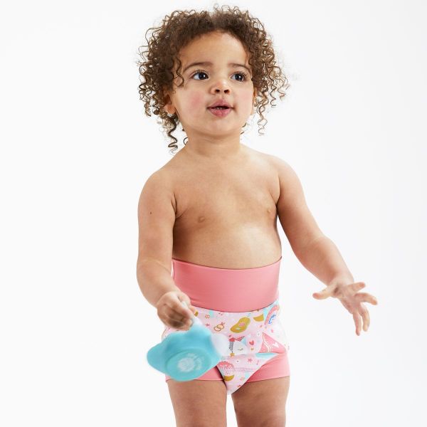Pleny na plavání Happy Nappy 12–24 měsíců Sova a koťátko (XL)