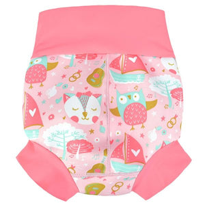 Pleny na plavání Happy Nappy 12–24 měsíců Sova a koťátko (XL)