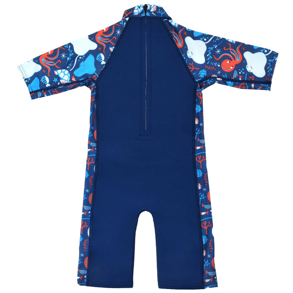 Neoprenový plavecký oblek UV Combie – 1–2 roky Mořský svět