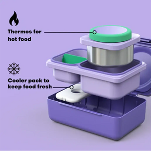 Lunchbox s termoskou OmieBox Up – Galaxy Purple