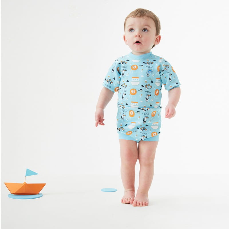 Neoprenový plavecký oblek + pleny na plavání Happy Nappy 2v1 – 6–14 měsíců (L) Noemova archa