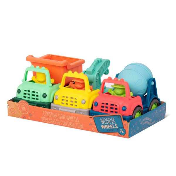 Sada hraček autíček - Wonder Wheels, 3 kusy s figurkou řidiče