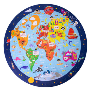Rundes Puzzle in einer Tube – Weltkarte 5+ - Tublu.de