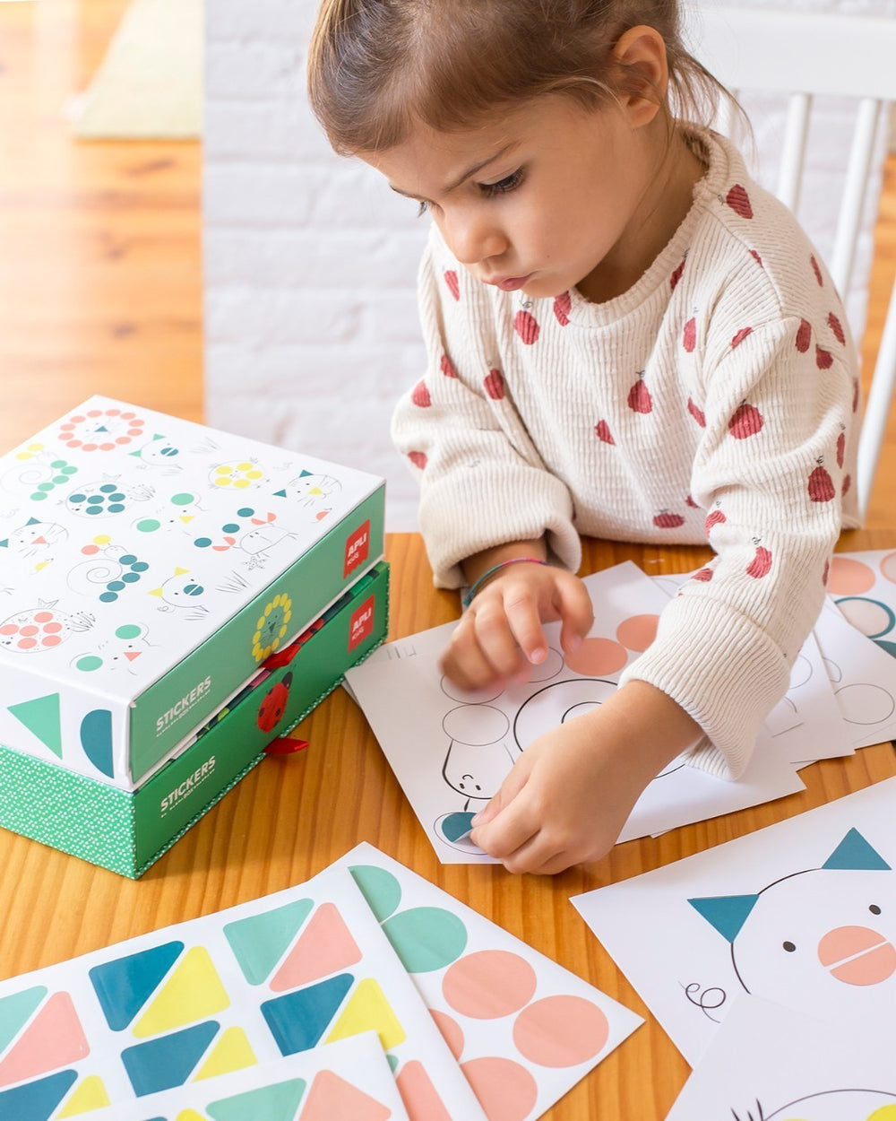 Stickerset mit geometrischen Motiven – Tiere - Tublu.de
