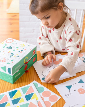 Stickerset mit geometrischen Motiven – Tiere - Tublu.de