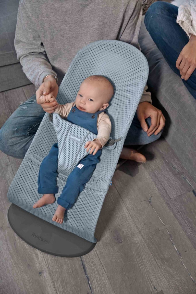 Dětské lehátko BLISS MESH – Světle modré