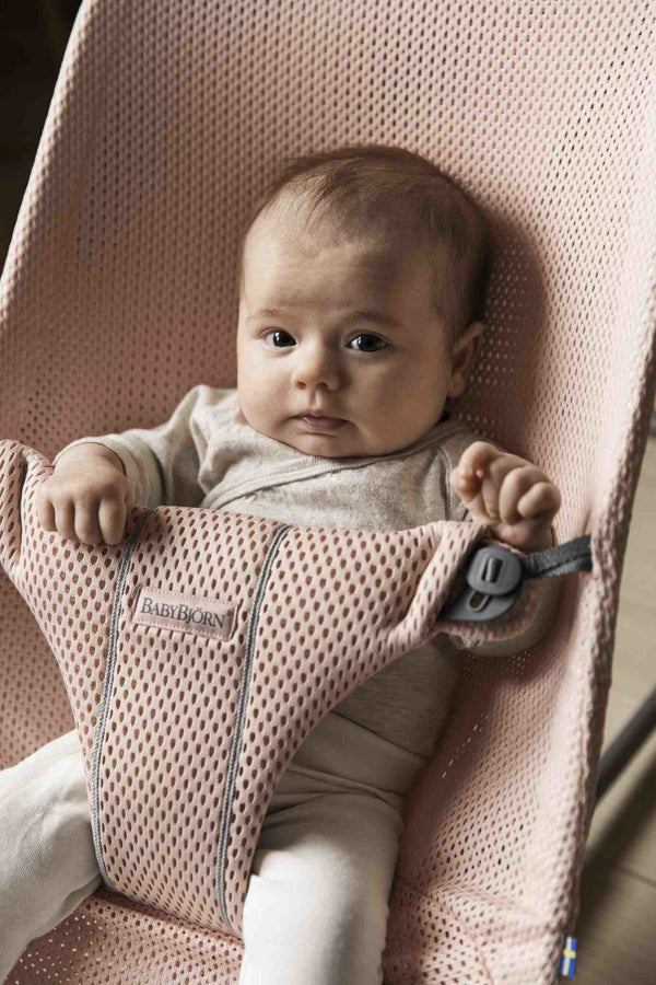Dětské lehátko BLISS MESH – Perlově růžové