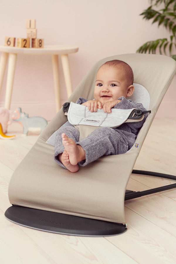 Dětské lehátko BALANCE SOFT – Béžový/Šedý Jersey