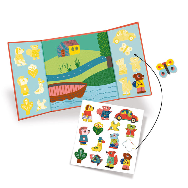 Set mit wiederverwendbaren Aufklebern – Tiere - Tublu.de