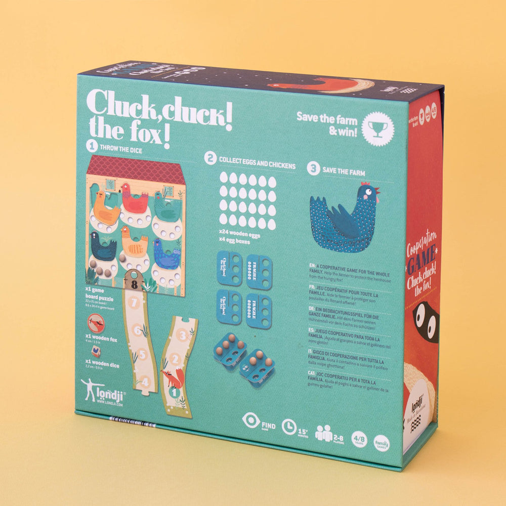 Familienspiel Cluck, cluck! Fox! – Klopf, klopf, hier ist der Fuchs! - Tublu.de