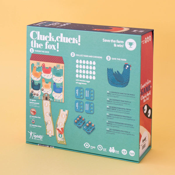 Familienspiel Cluck, cluck! Fox! – Klopf, klopf, hier ist der Fuchs! - Tublu.de