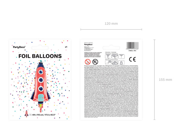 Fóliový balónek – Raketa 115 cm