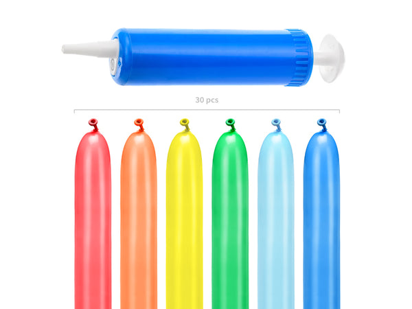 Tvarovací balónky 130 cm – Rainbow Mix s pumpou