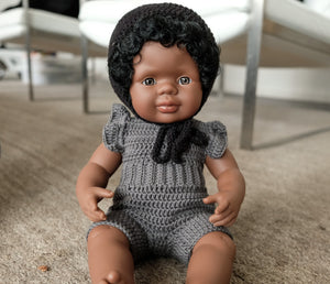 Panenka holčička – Afroameričanka 38 cm