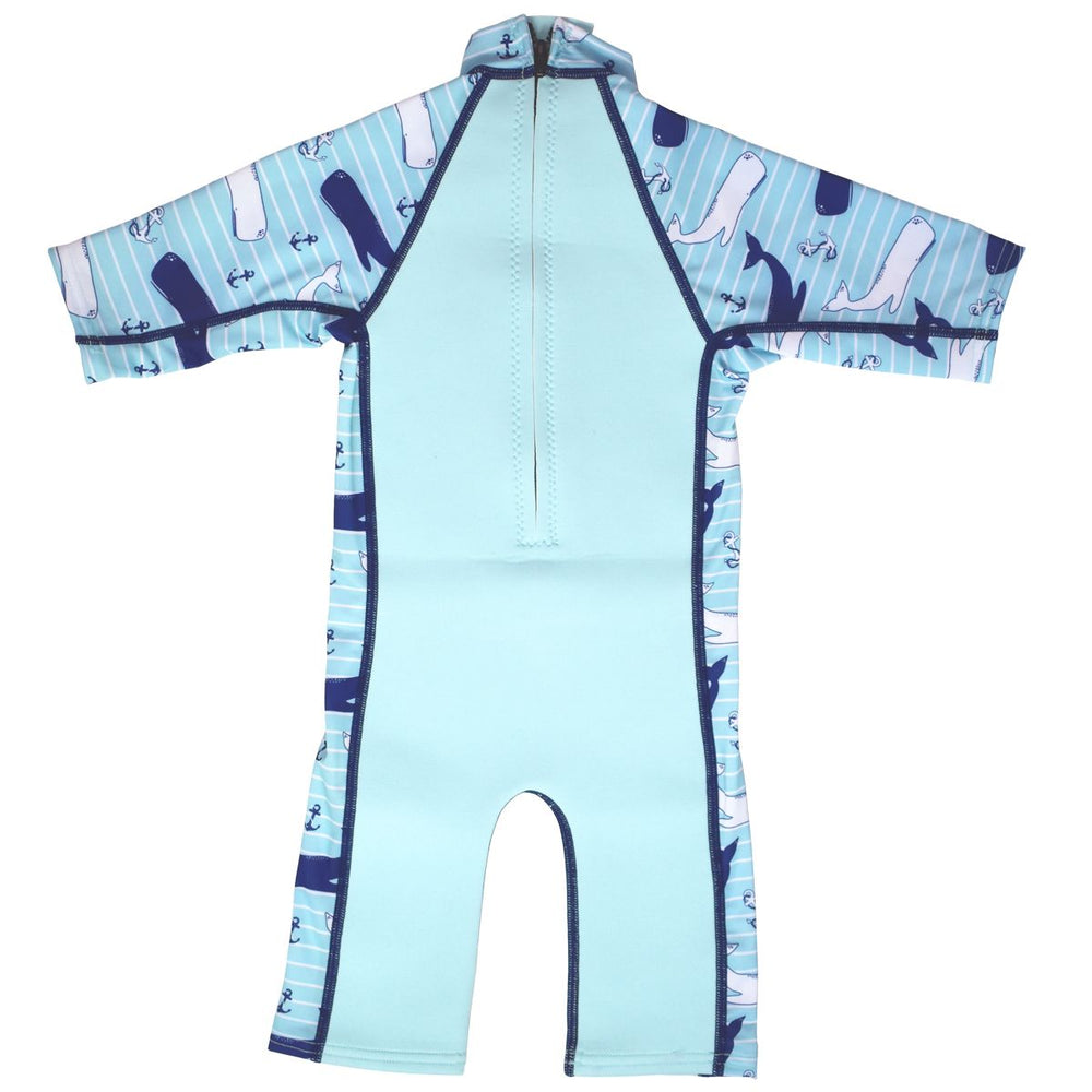 Neoprenový plavecký oblek UV Combie – 2–4 roky Velryby