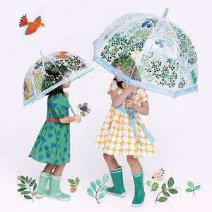 Regenschirm  - Vögel und Blumen - Tublu.de