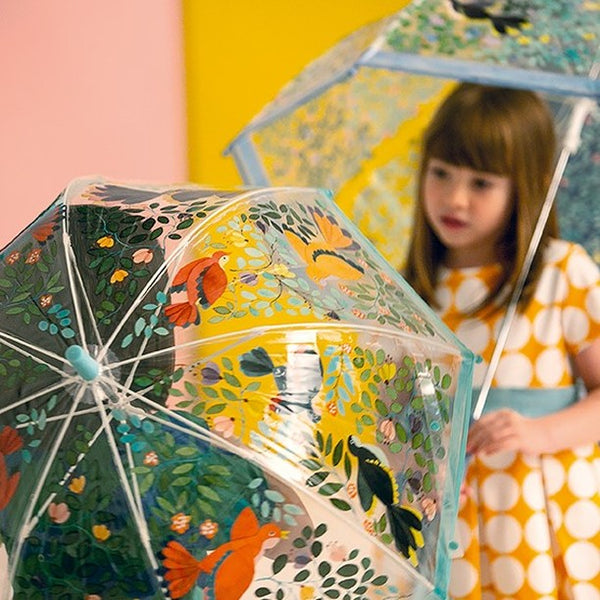 Regenschirm  - Vögel und Blumen - Tublu.de