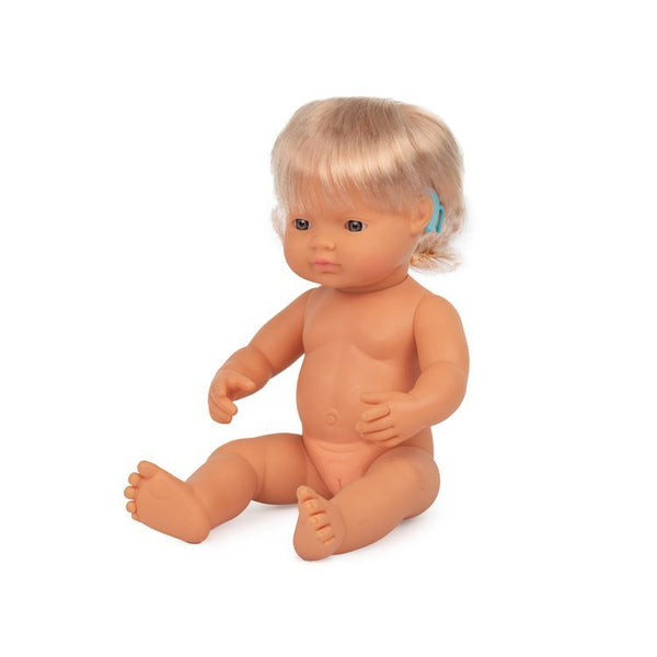 Panenka holčička s kochleárním implantátem Doll – Evropanka 38 cm