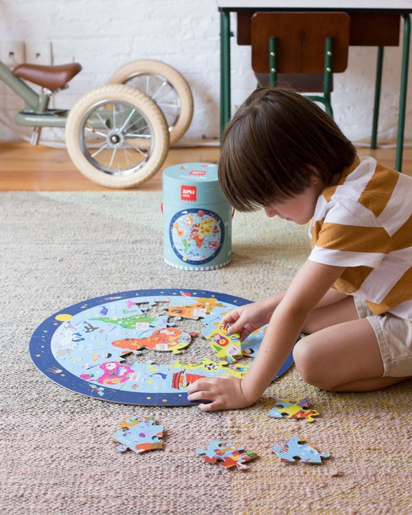 Rundes Puzzle in einer Tube – Weltkarte 5+ - Tublu.de