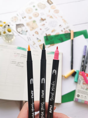 Doppelseitige Brush Marker - 6 Pastellfarben - Tublu.de