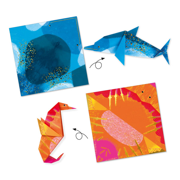 Origami-Kunstset – Metallische Meerestiere - Tublu.de