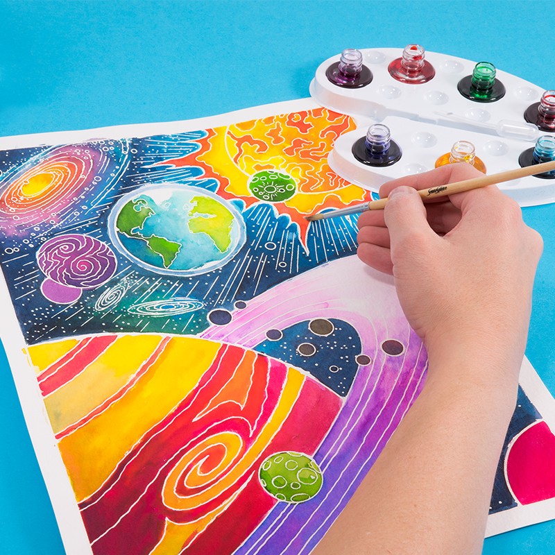 Malířská sada Aquarellum Vesmír – ve tmě svítící hvězdy
