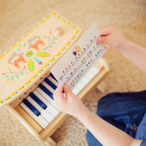Dětské dřevěné piano – Elektronické piano s 18 klávesami