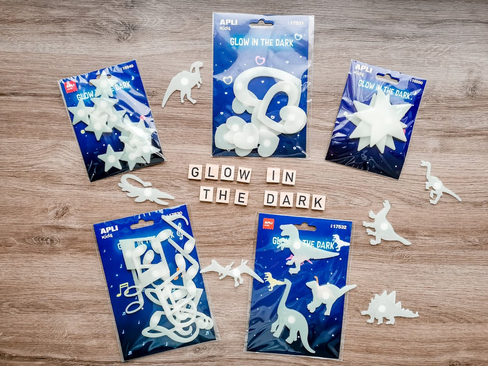 Fluoreszierende Aufkleber – Dinosaurier, 9 Stück - Tublu.de