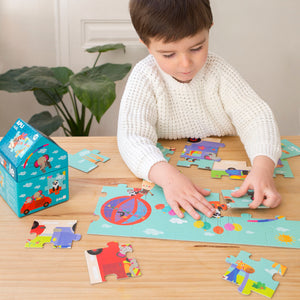 Puzzle in einem Kartonhaus – Safari 3+ - Tublu.de
