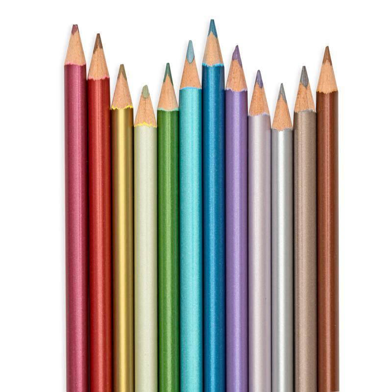 Metalické pastelky (dřevěné)