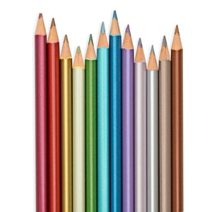 Metalické pastelky (dřevěné)