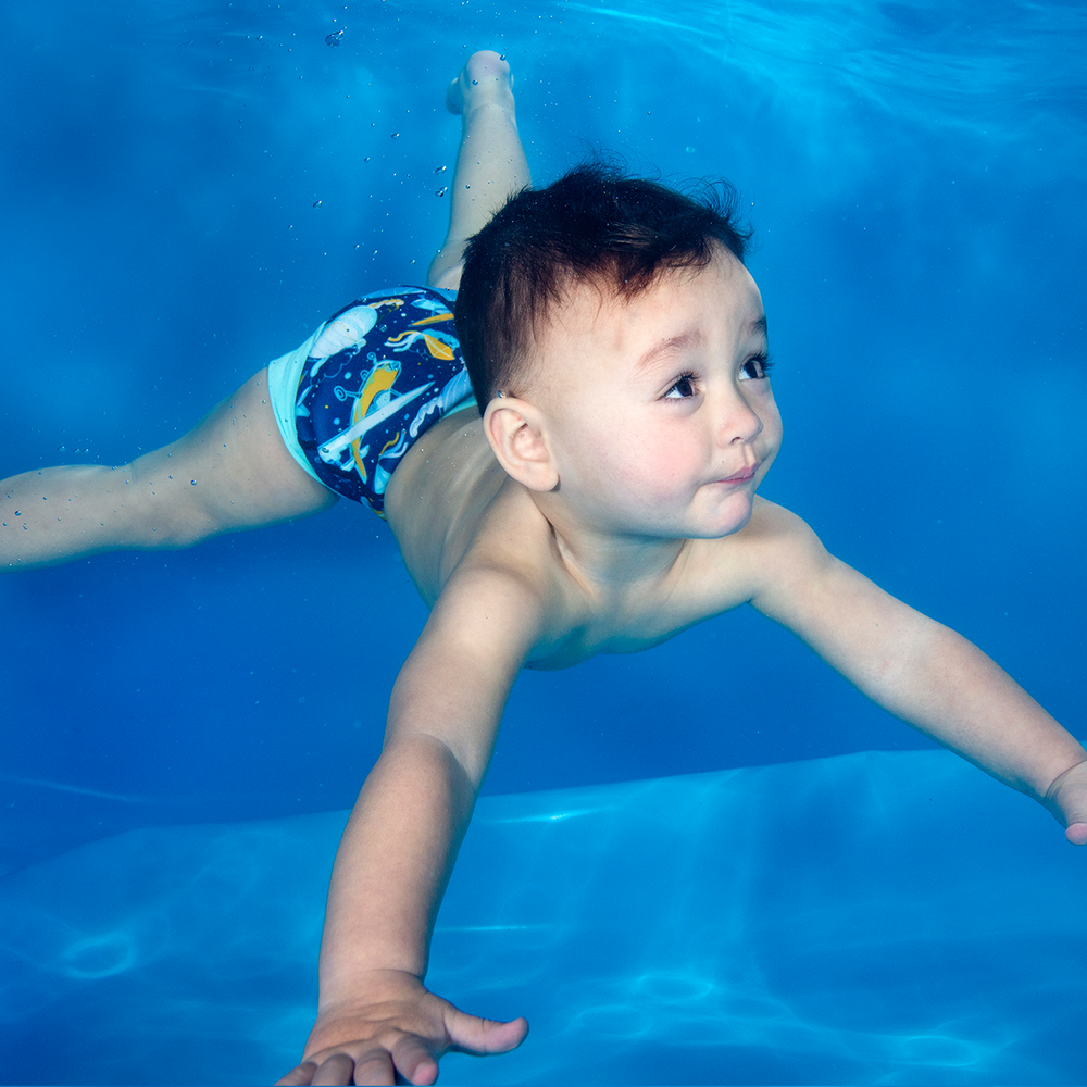 Pleny na plavání Happy Nappy DUO 6–12 měsíců Letadla (L)