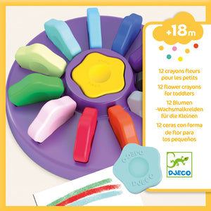 Set mit 12 Blumen-Buntstiften für Kleinkinder - Tublu.de