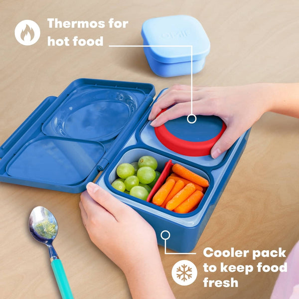 Lunchbox s termoskou OmieBox Up – Cosmic Blue