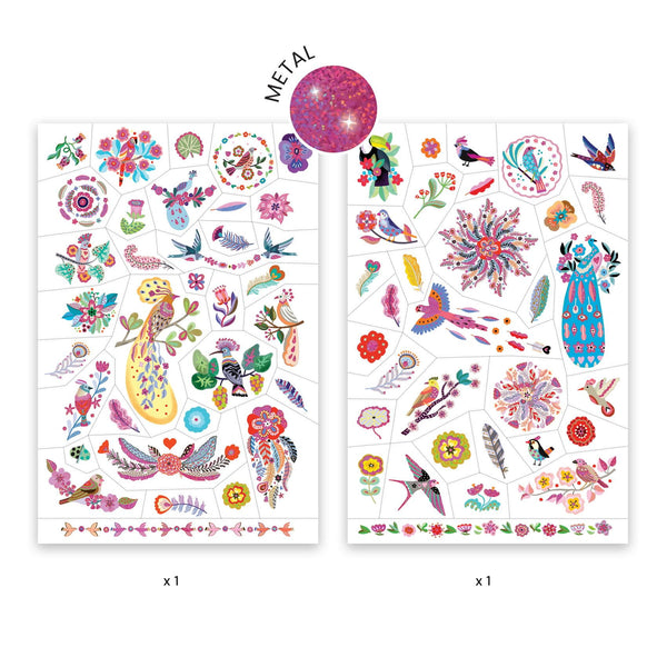 Glitter-Tattoos – Exotische Vögel - Tublu.de