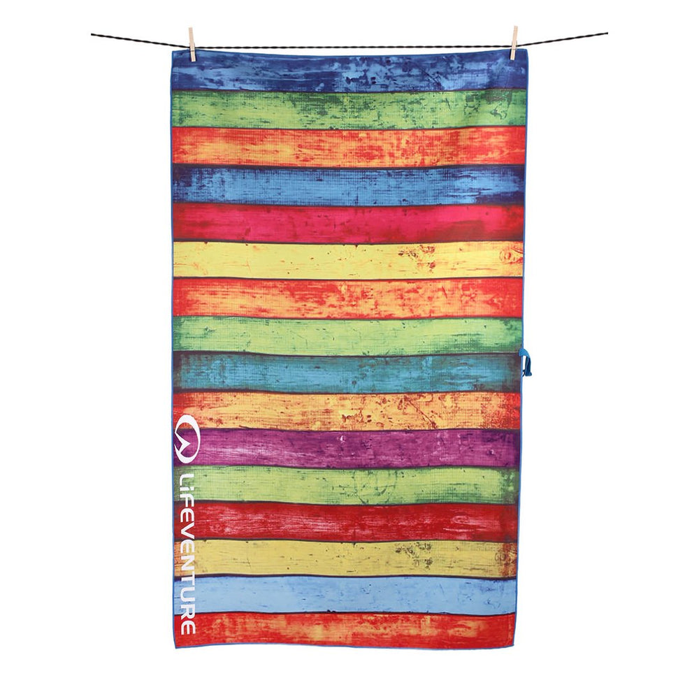 Rychleschnoucí ručník SoftFibre – Striped Planks 150 x 90 cm