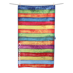 Rychleschnoucí ručník SoftFibre – Striped Planks 150 x 90 cm