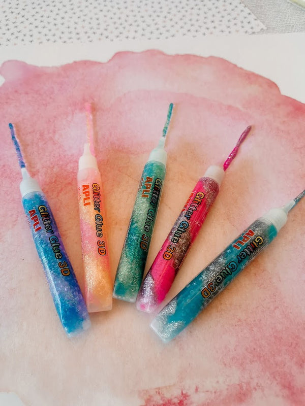 Dekorativer Glitzerkleber – 5 fluoreszierende Farben - Tublu.de