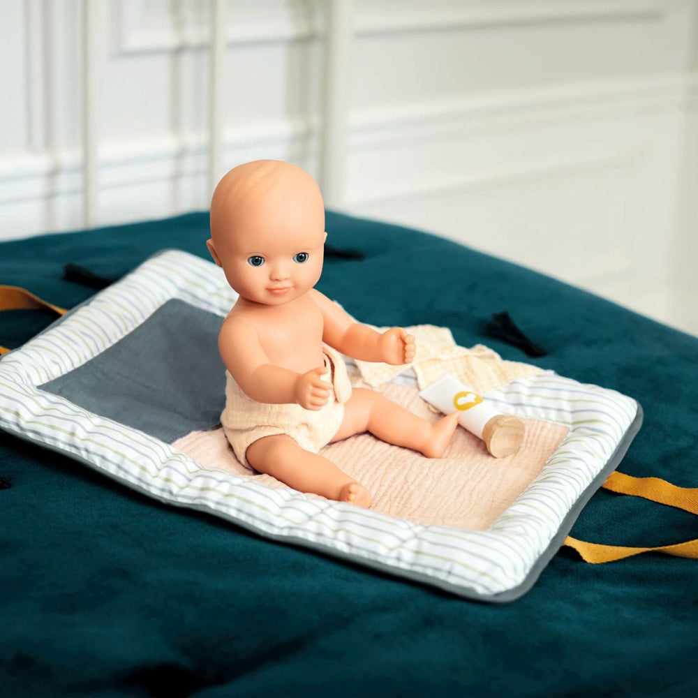 Tragbare Wickelunterlage für Puppen Pomea  – Blauer Schmetterling - Tublu.de