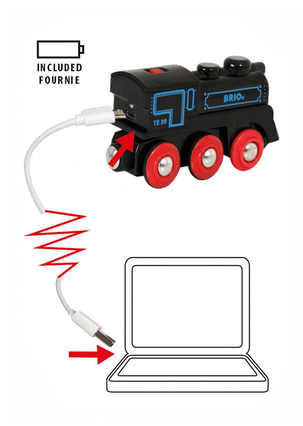 Černá lokomotiva s mini USB