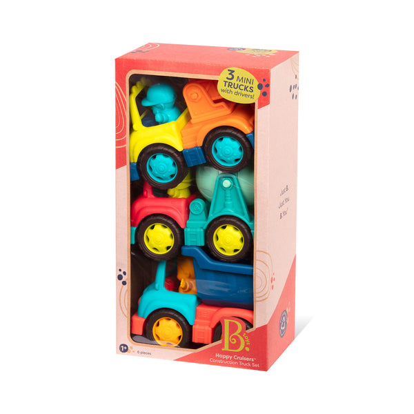 Set mit drei kleinen Baufahrzeugen mit Fahrer – Wonder Wheels - Tublu.de