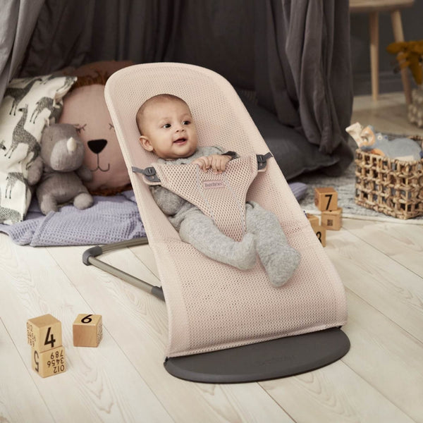Dětské lehátko BLISS MESH – Perlově růžové