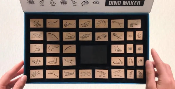 Sada dřevěných razítek – dinosauři