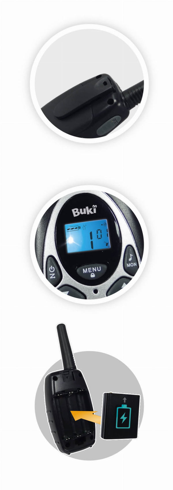 Walkie Talkie mit Akku - Reichweite 4 km - Tublu.de